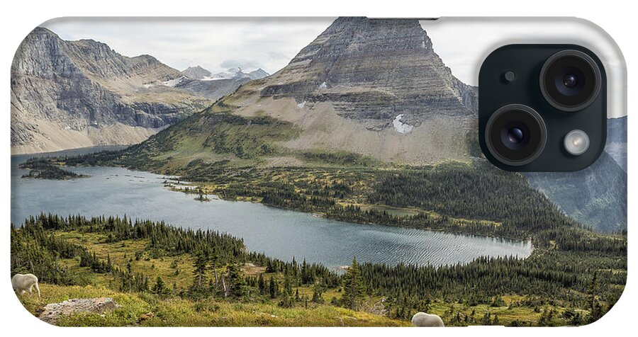 Bearhat Mountain iPhone Case featuring the photograph Overlooking Hidden Lake and BearHat Mountain by Belinda Greb