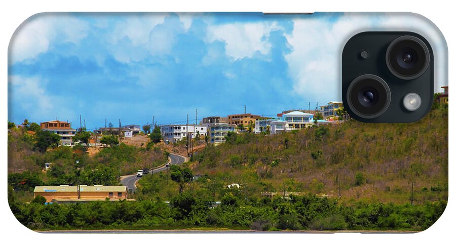 Sandy Ground iPhone Case featuring the photograph Overlooking the Salt Pond at Sandy Ground in Anguilla  by Ola Allen