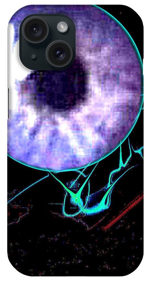 Photos' Abstract' Art' iPhone Case featuring the digital art Oxygene Part 1 by The Lovelock experience