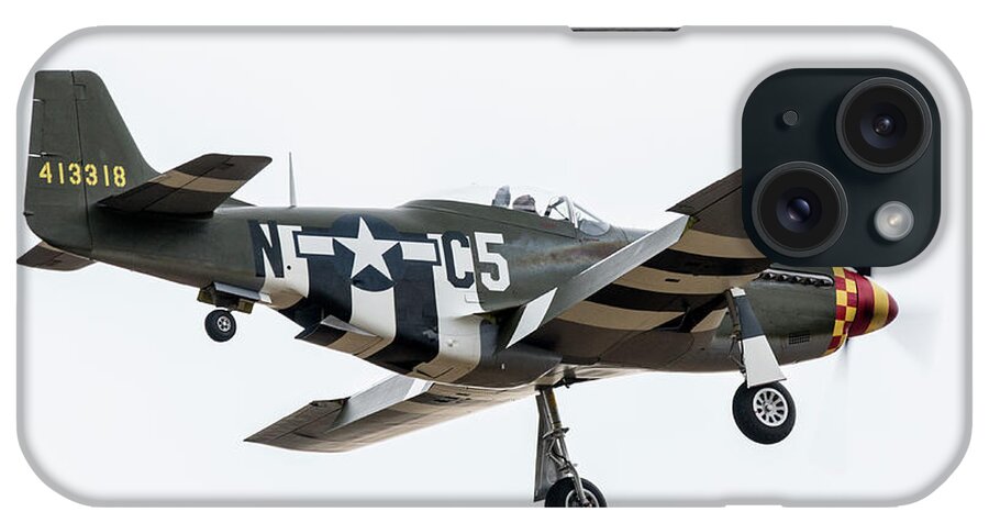 P51 iPhone Case featuring the digital art P-51 Mustang - Frensi by Airpower Art