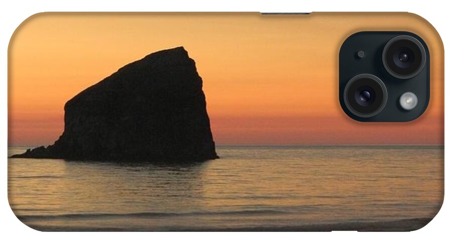 Nature iPhone Case featuring the photograph Pacific City Rock'n Sunset by Gallery Of Hope 