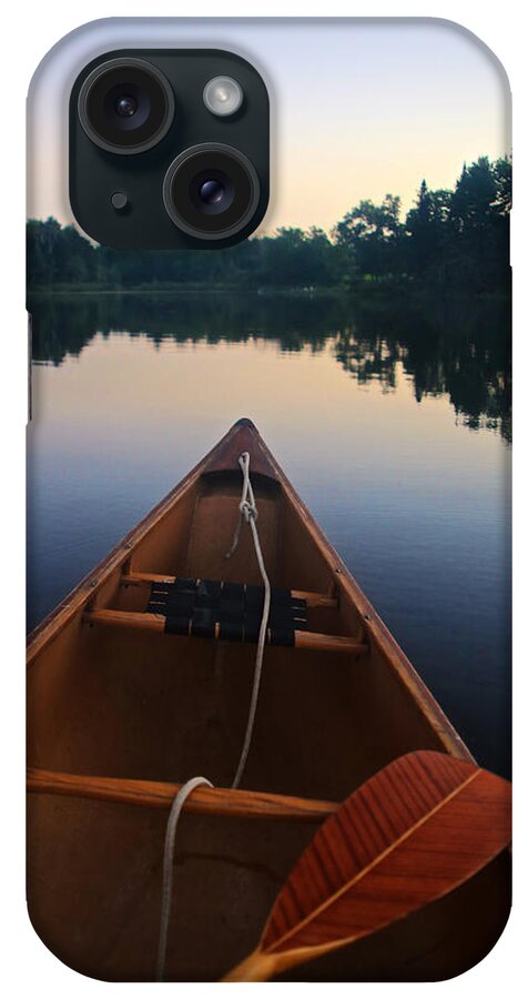 Canoe iPhone Case featuring the photograph Paddling in the Sky by John Meader