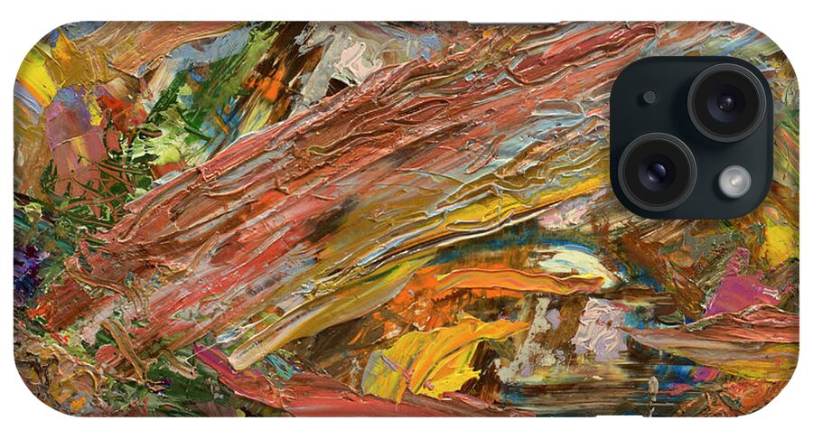 Abstract iPhone Case featuring the painting Paint number 41 by James W Johnson