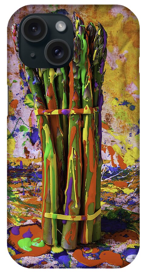 Painted iPhone Case featuring the photograph Painted Asparagus by Garry Gay