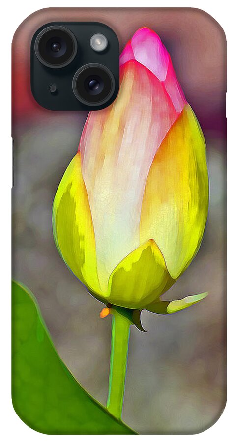 Florida iPhone Case featuring the photograph Painted Exotic Bud by Stephen Whalen