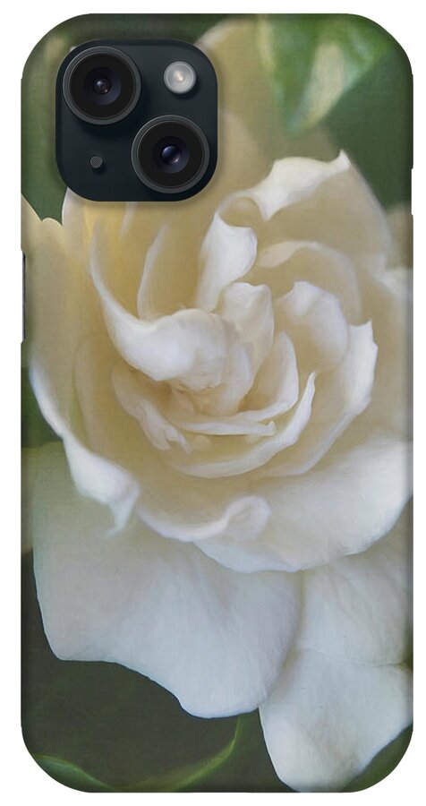 Gardenia iPhone Case featuring the digital art Painted Gardenia Blossom by Teresa Wilson