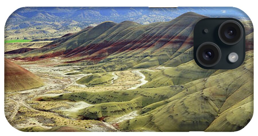 Oregon iPhone Case featuring the photograph Painted Hills Panorama by Benedict Heekwan Yang