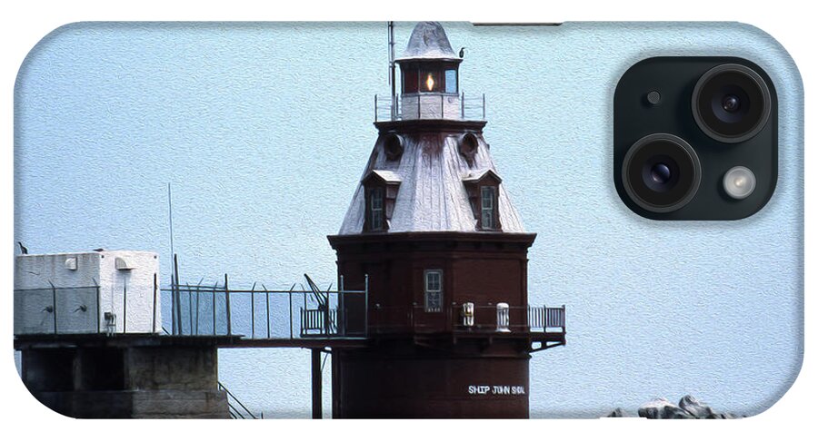 Lighthouses iPhone Case featuring the photograph Painted Ship John Lighthouse Nj by Skip Willits