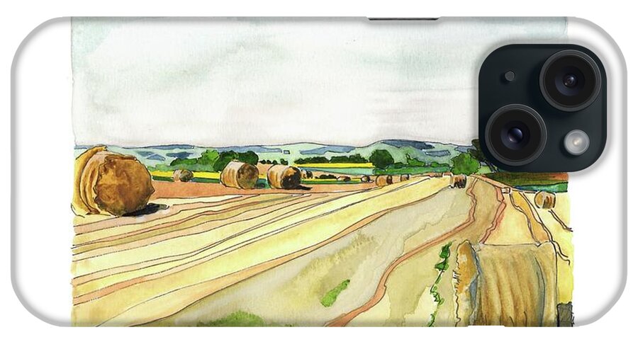 French Countryside iPhone Case featuring the painting Paizay-Le-Tort, au Sud des Deux-Sevres by Joan Cordell