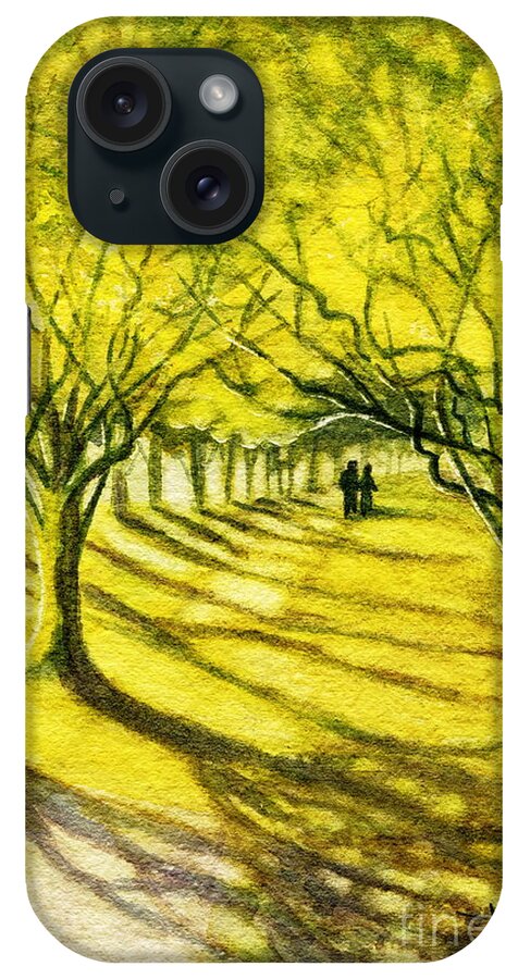 Palo Verde Trees iPhone Case featuring the painting Palo Verde Pathway by Marilyn Smith