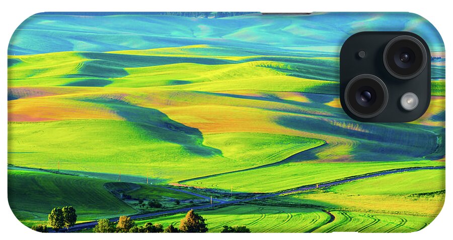 Landscape iPhone Case featuring the photograph Palouse wheat field by Hisao Mogi