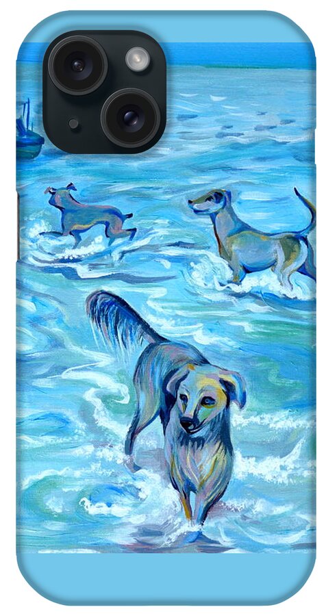 Impression iPhone Case featuring the painting Panama. Salted Dogs by Anna Duyunova