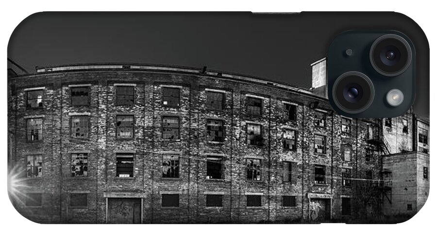 Abandoned iPhone Case featuring the photograph Pano of the Fort William Starch Company at sunset by Jakub Sisak