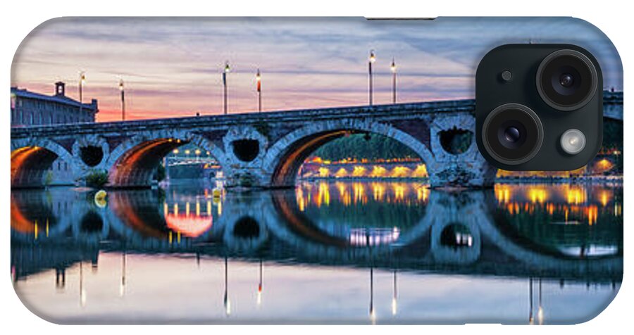 Pont Neuf iPhone Case featuring the photograph Panorama of Pont Neuf in Toulouse by Elena Elisseeva
