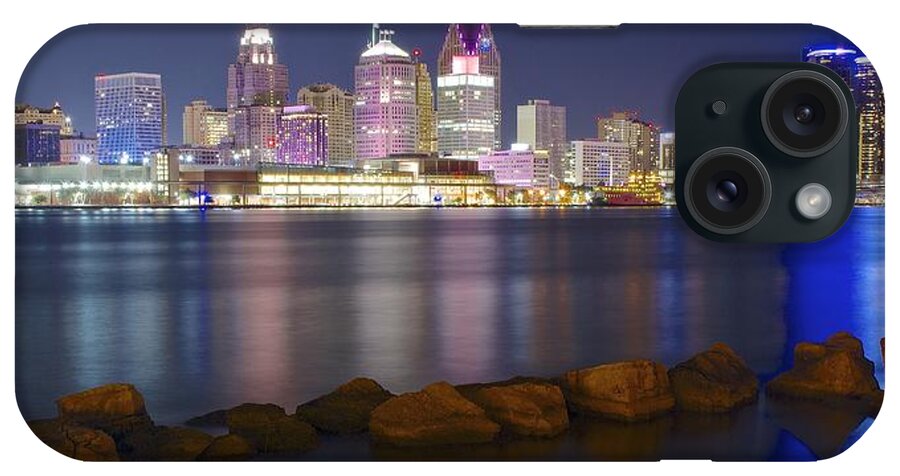 Detroit iPhone Case featuring the photograph Panoramic Detroit by Frozen in Time Fine Art Photography