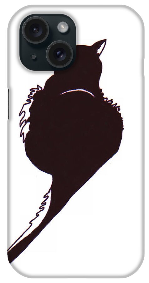 Cats iPhone Case featuring the drawing Panther by Rachel Lowry