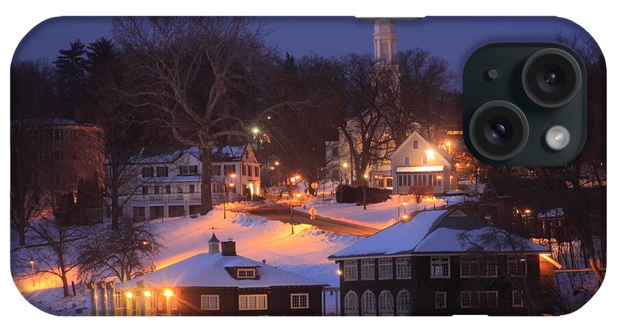 Smith College iPhone Case featuring the photograph Paradise Pond Smith College Winter Evening by John Burk