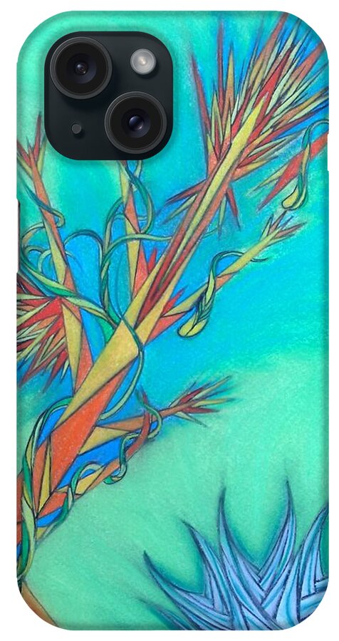 Abstract iPhone Case featuring the pastel Paralex10 by Robert Nickologianis