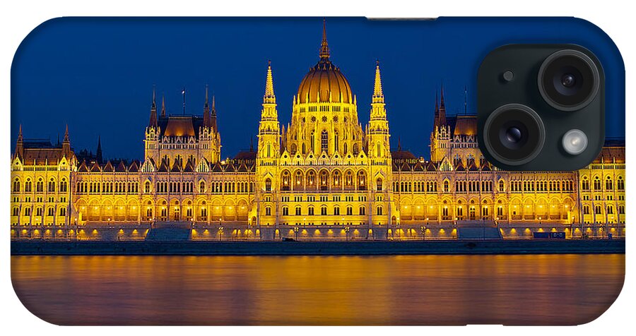 Budapest iPhone Case featuring the photograph Parliament on the Danube by Peter Kennett