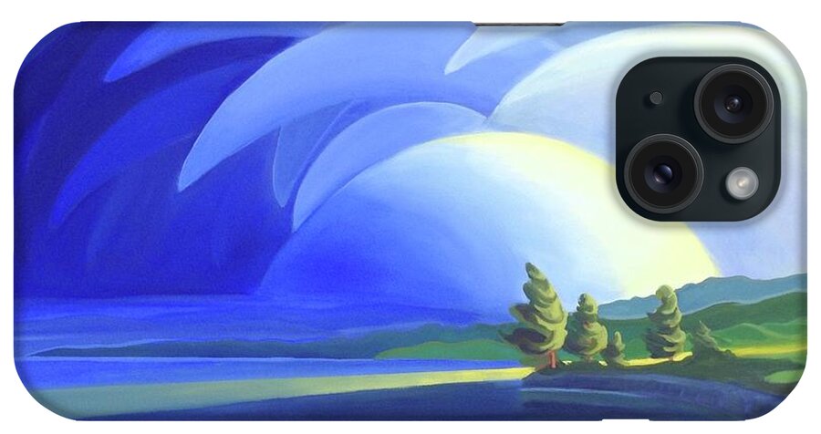 Group Of Seven iPhone Case featuring the painting Passing Storm by Barbel Smith