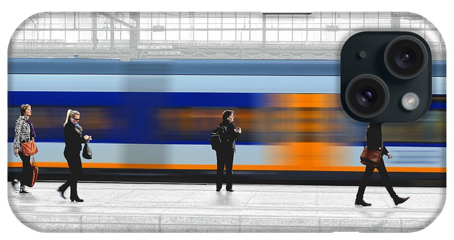 Station iPhone Case featuring the photograph Passing Train by Pedro L Gili