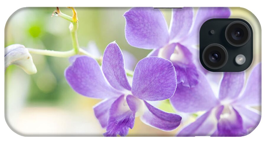 Flowers iPhone Case featuring the photograph Passion for Flowers. Purple Orchids by Jenny Rainbow