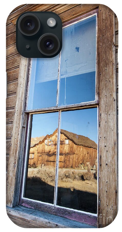 Landscape. Bodie State Park iPhone Case featuring the photograph Past Reflections by Charles Garcia