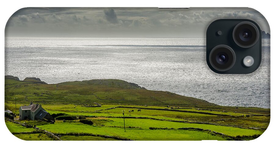 Ireland iPhone Case featuring the photograph Pastures at the Coast of Ireland by Andreas Berthold