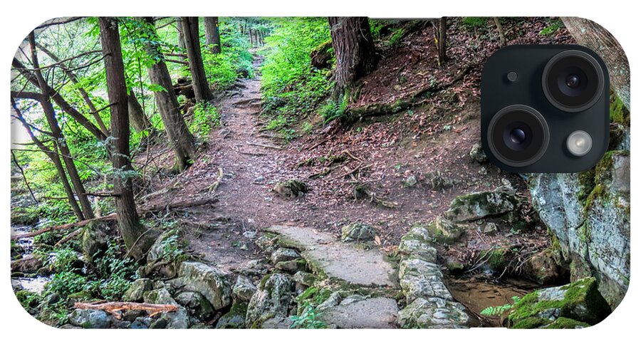 Path iPhone Case featuring the photograph Path Over Limestone Spring by Jean Macaluso