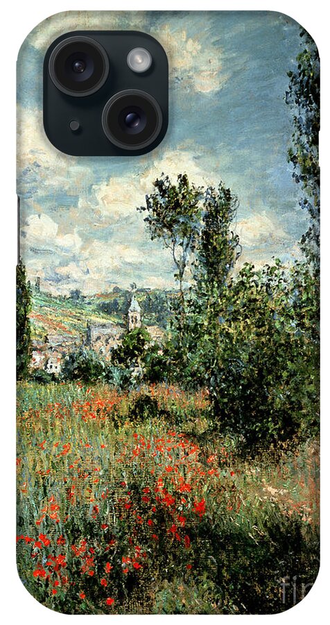 Path iPhone Case featuring the painting Path through the Poppies by Claude Monet
