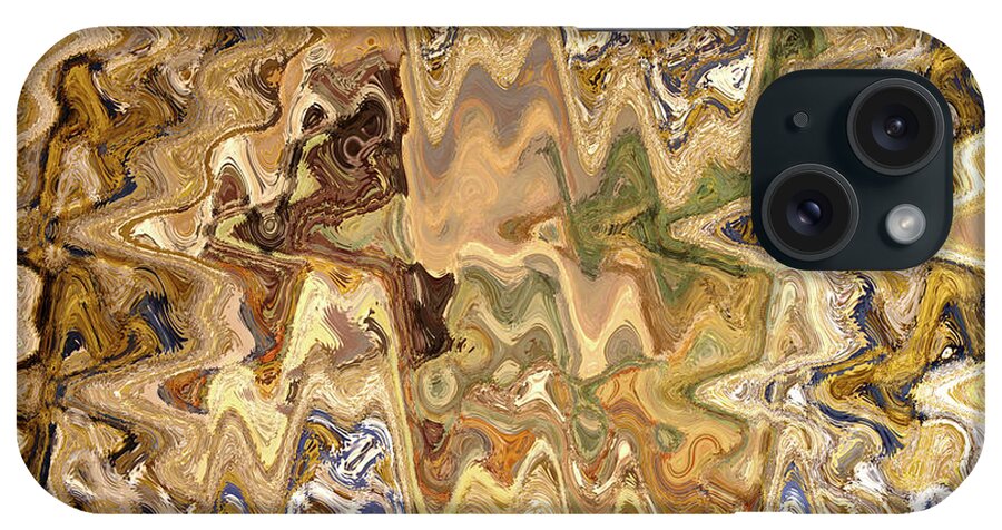 Abstract iPhone Case featuring the digital art Paths Unknown Abstract by Carol Groenen
