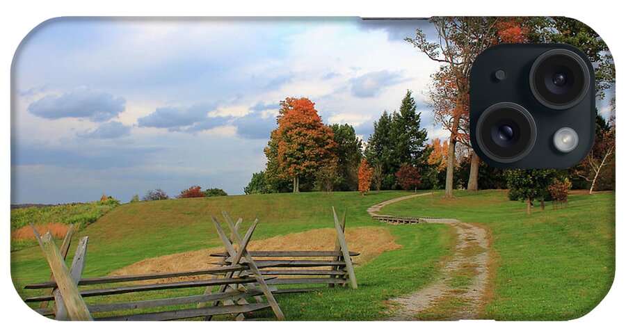 Landscape iPhone Case featuring the photograph Pathway to Fall by Angela Murdock