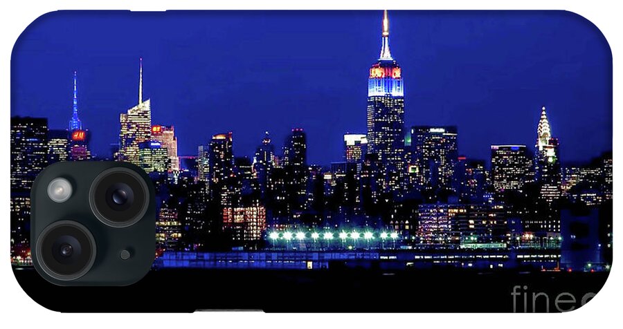 New York City iPhone Case featuring the photograph Patriotic New York City by CAC Graphics