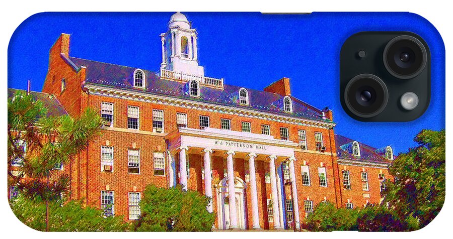 University Of Maryland iPhone Case featuring the painting Patterson Hall by DJ Fessenden