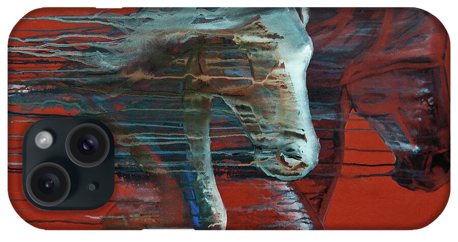 Horse iPhone Case featuring the painting Peace And Justice by Jani Freimann