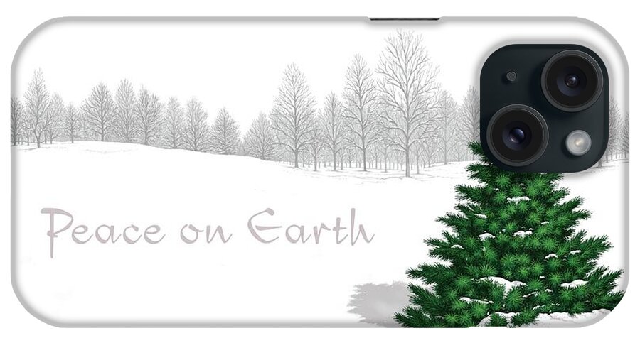 Christmas iPhone Case featuring the digital art Peace on Earth by Scott Ross