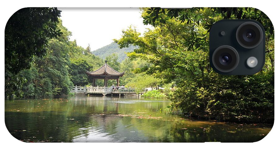 Lake iPhone Case featuring the photograph Peaceful Lake of Li'an Temple by Jason Chu