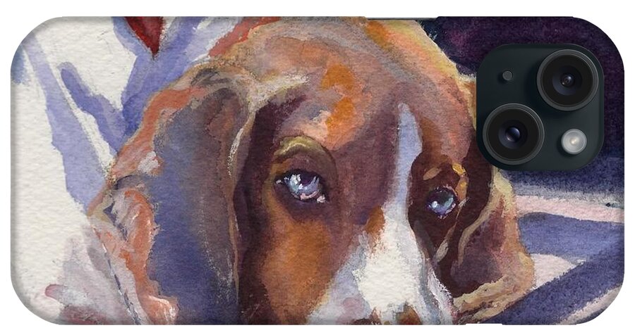 Dogs iPhone Case featuring the painting Peaceful Moment by Sheila Wedegis