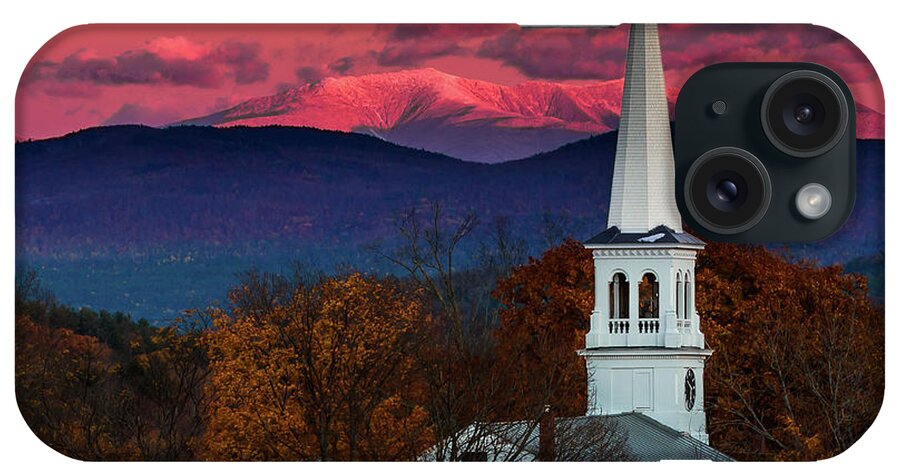 Vermont iPhone Case featuring the photograph Peacham and White Mtn Sunset by Tim Kirchoff