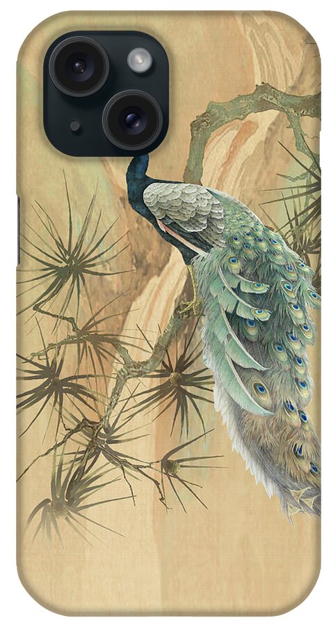 Peacock iPhone Case featuring the digital art Peacock In The Pines by M Spadecaller