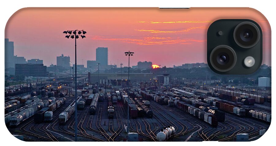Railyard iPhone Case featuring the digital art Peaking Over the Horizon by Linda Unger