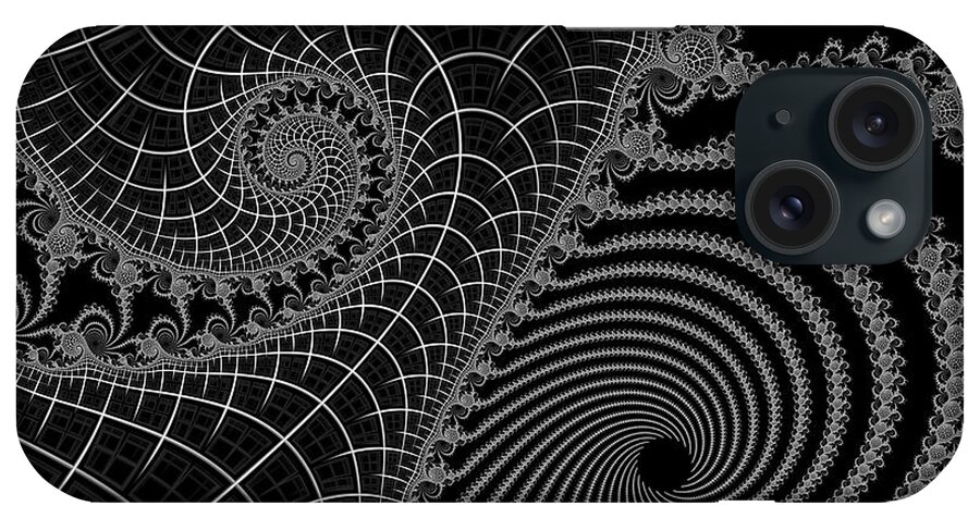 Fractal iPhone Case featuring the digital art Peaks And Troughs 2 Inverted by Steve Purnell