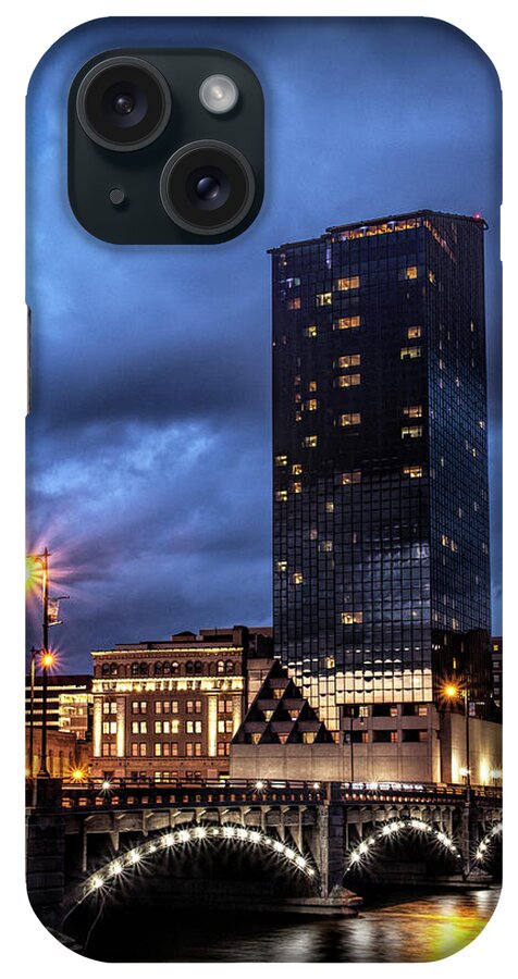 Bridge iPhone Case featuring the photograph Pearl Street Bridge at Night by Randall Nyhof