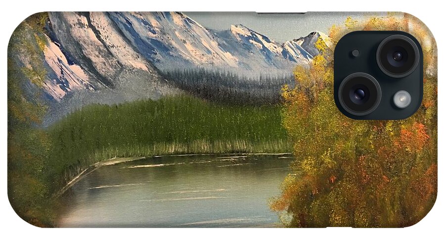 Mountain iPhone Case featuring the painting Peek-a-boo Mountain by Thomas Janos