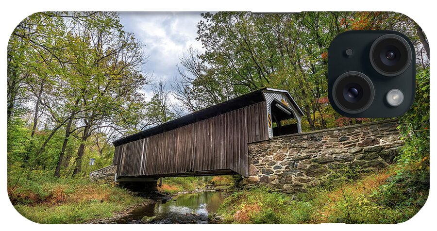 Bridge iPhone Case featuring the photograph Pennsylvania Covered Bridge in Autumn by Patrick Wolf