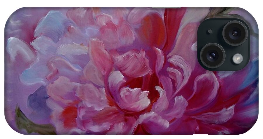 Peony iPhone Case featuring the painting Peony Love by Jenny Lee