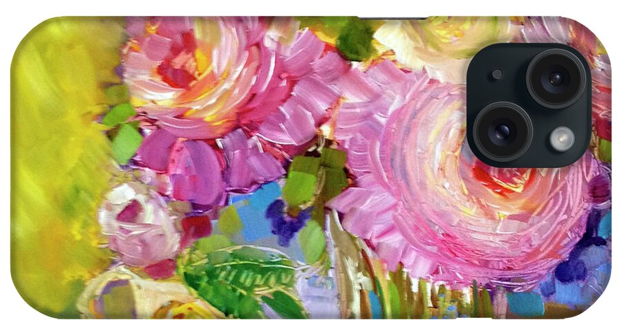 Peony iPhone Case featuring the painting Peony Love by Rosemary Aubut