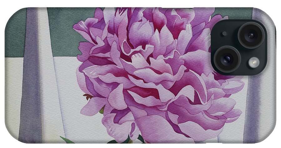 Peony Still Life iPhone Case featuring the painting Peony still life by Christopher Ryland