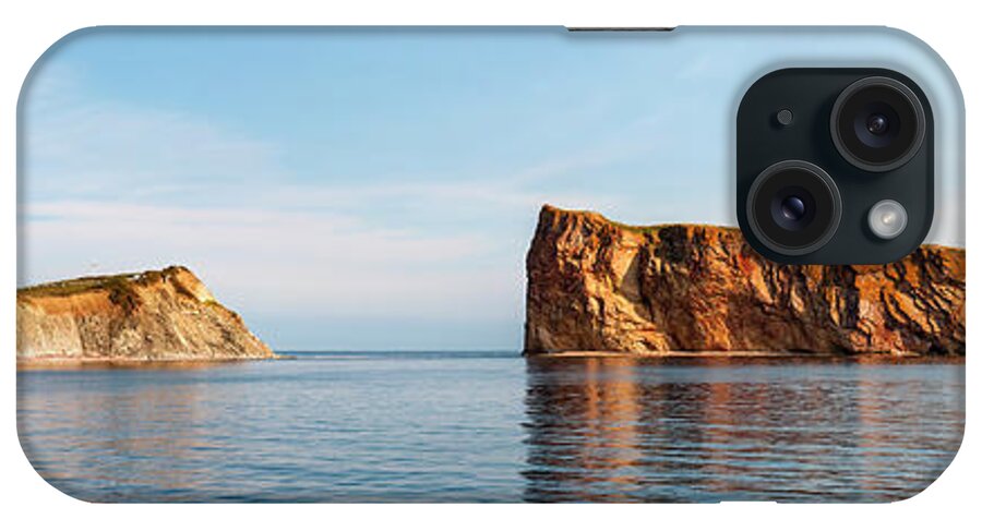 Perce Rock iPhone Case featuring the photograph Perce Rock at Gaspe Peninsula by Elena Elisseeva