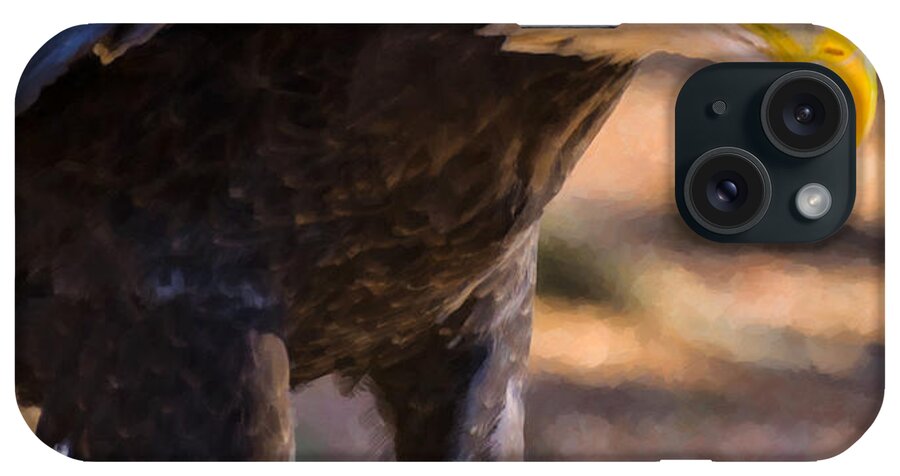 Bald Eagle iPhone Case featuring the digital art Perched Bald Eagle by Flees Photos